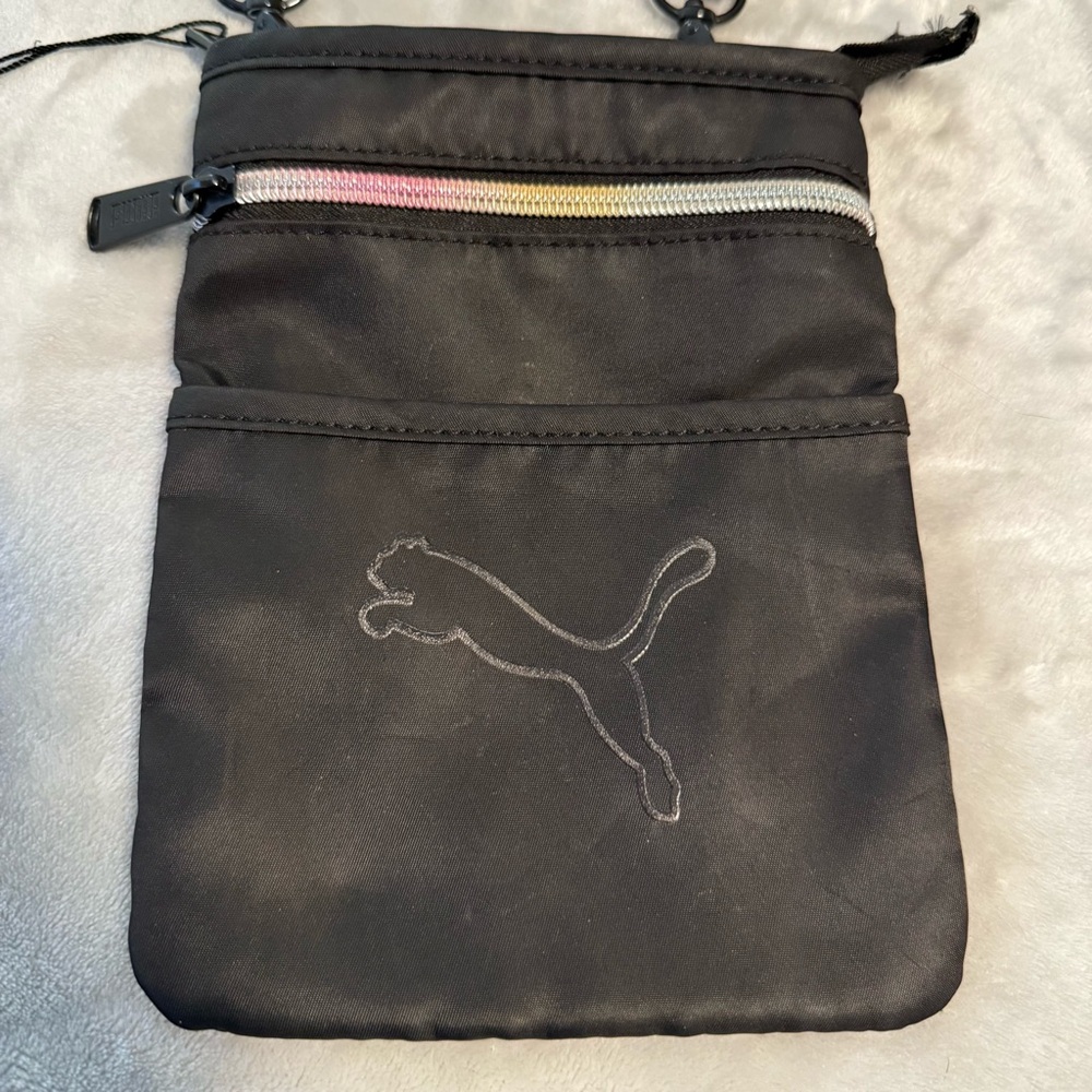 Puma Black Rainbow Zip Evermini Adjustable‎ Strap Crossbody Belt Bag